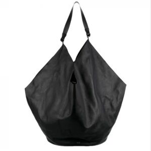 Khaite Large Lotus Tote in Black Leather